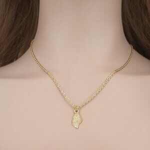 Necklace Spiral Shell Charm Cable Chain Choose Length Surfer Beach Girl 9005-347